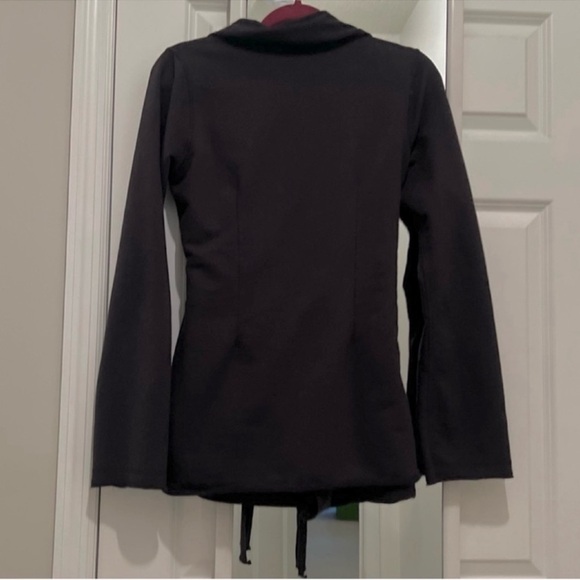 Lucky Brand raw hem open front Terry knit belted cardigan sweatshirt - Picture 9 of 13